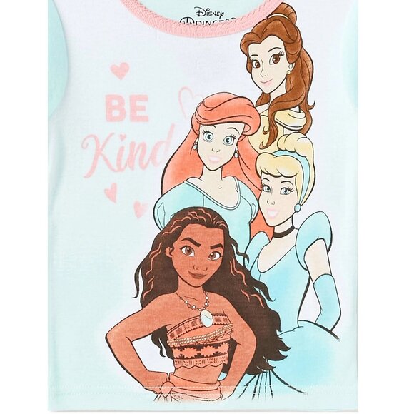 NEW Disney Princess Moana Ariel Belle Cinderella 2 Piece Set Snug Fit Pajama Pjs - Picture 3 of 3